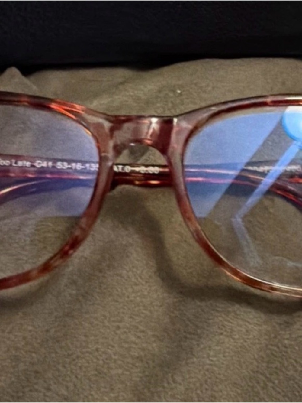 Translucent Reddish Brown Blue Light Blocking Glasses for Men